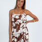 Aleppo Top - Chocolate Brown/Cream Floral Print