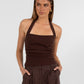 COMING SOON - Vivien Linen Pant - Chocolate Brown