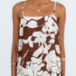 Aleppo Top - Chocolate Brown/Cream Floral Print
