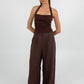 COMING SOON - Vivien Linen Pant - Chocolate Brown