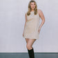 Blaire Mini Denim Dress - Sand