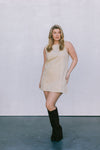 DISPATCH 07.05.25 - Blaire Mini Denim Dress - Sand