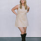 Blaire Mini Denim Dress - Sand
