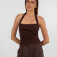 COMING SOON - Vivien Linen Pant - Chocolate Brown
