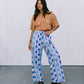 Santorini Pants - Greece Print