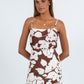 Aleppo Top - Chocolate Brown/Cream Floral Print