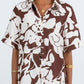 Petra Shirt - Chocolate Brown/Cream Floral Print