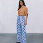 Santorini Pants - Greece Print