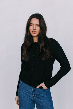 Vanessa Knit Cardigan - Black