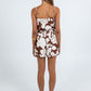 Ballie Short - Chocolate Brown/Cream Floral Print