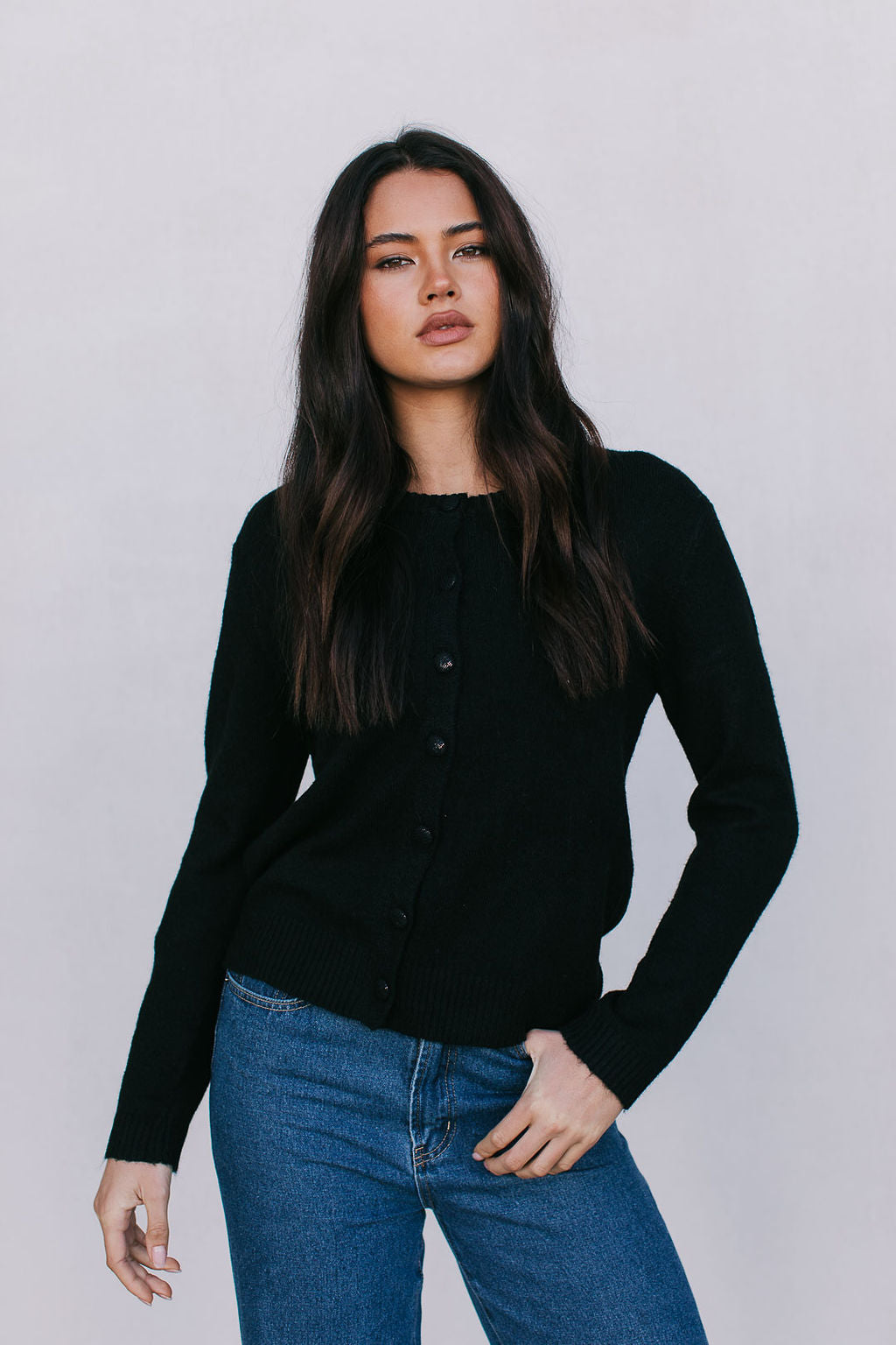 Vanessa Knit Cardigan - Black