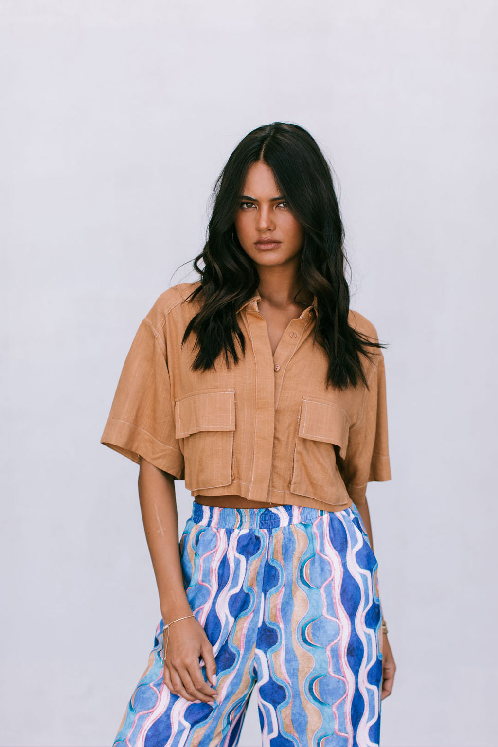 Santorini Pants Greece Print