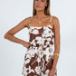 Aleppo Top - Chocolate Brown/Cream Floral Print
