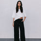 Fiah Relaxed Pants - Black/Cream Stripe
