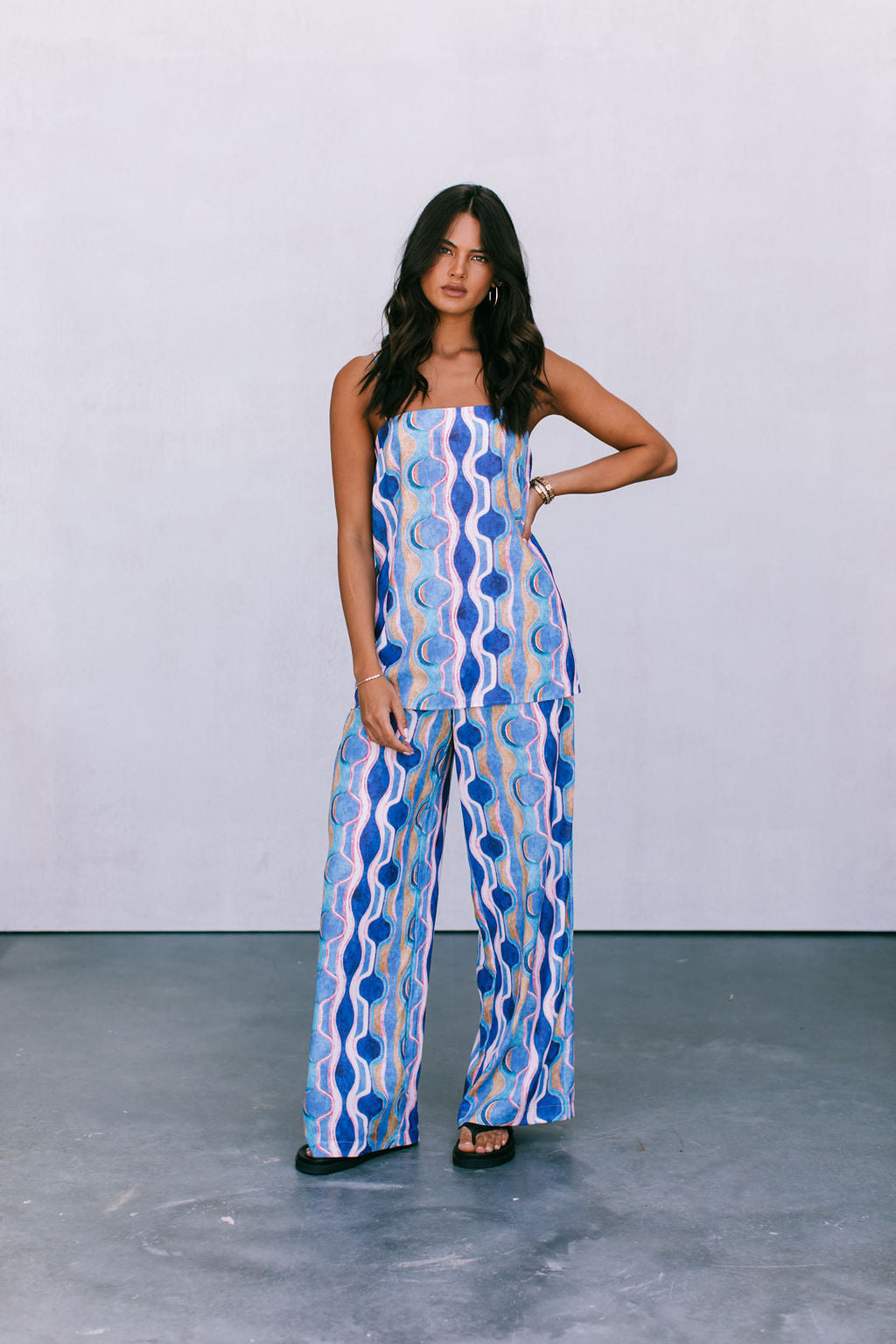 Santorini Pants Greece Print