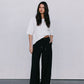 Fiah Relaxed Pants - Black/Cream Stripe