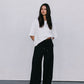 Fiah Relaxed Pants - Black/Cream Stripe