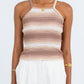 Gemmy Top - Mocha Ombre Stripe