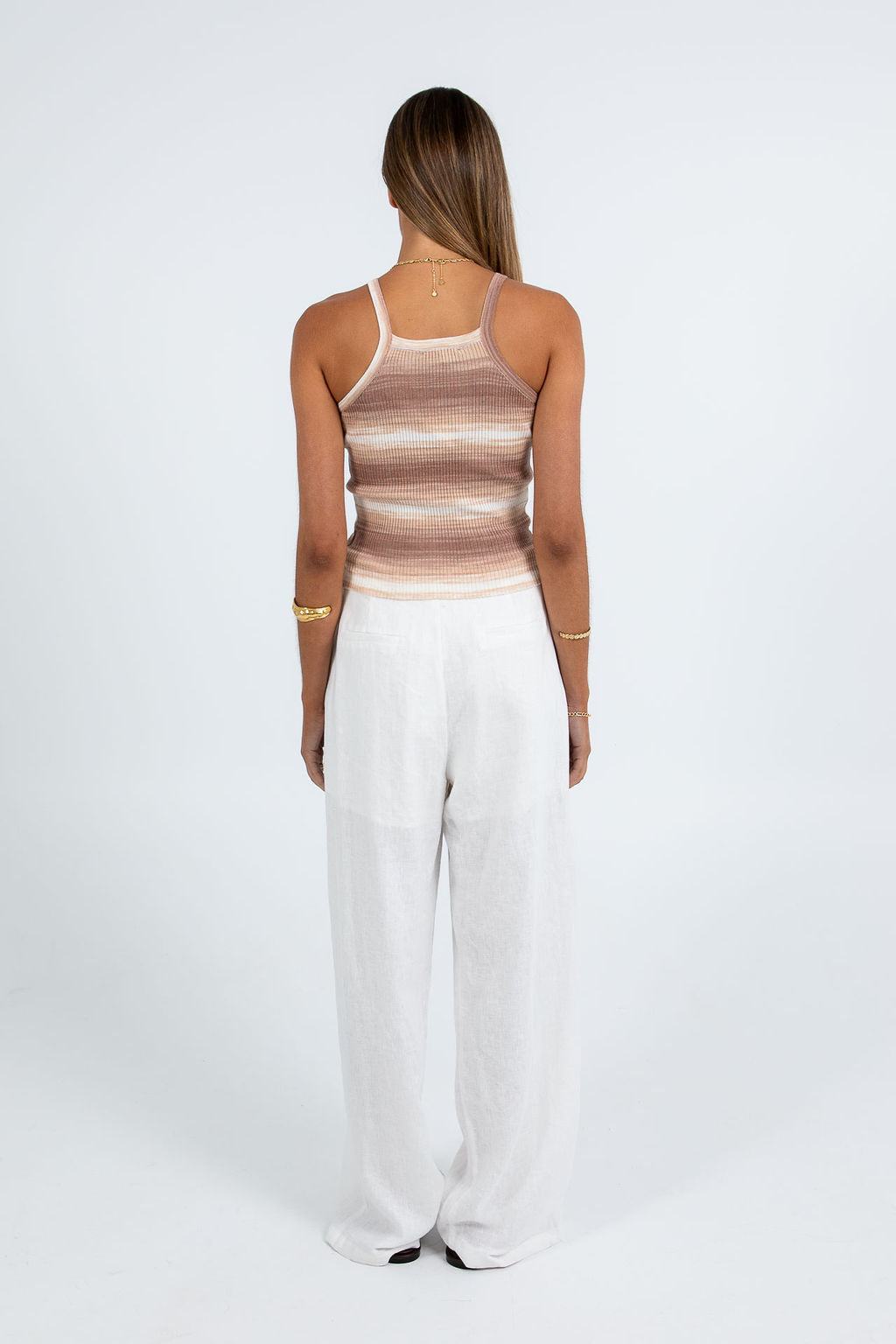 Gemmy Top - Mocha Ombre Stripe