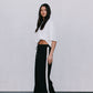 Fiah Relaxed Pants - Black/Cream Stripe