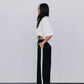 Fiah Relaxed Pants - Black/Cream Stripe