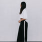 Fiah Relaxed Pants - Black/Cream Stripe
