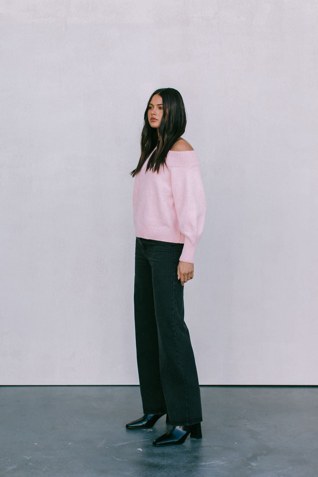 Omerson Knit Jumper Pink Marle