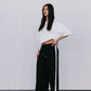 Fiah Relaxed Pants - Black/Cream Stripe