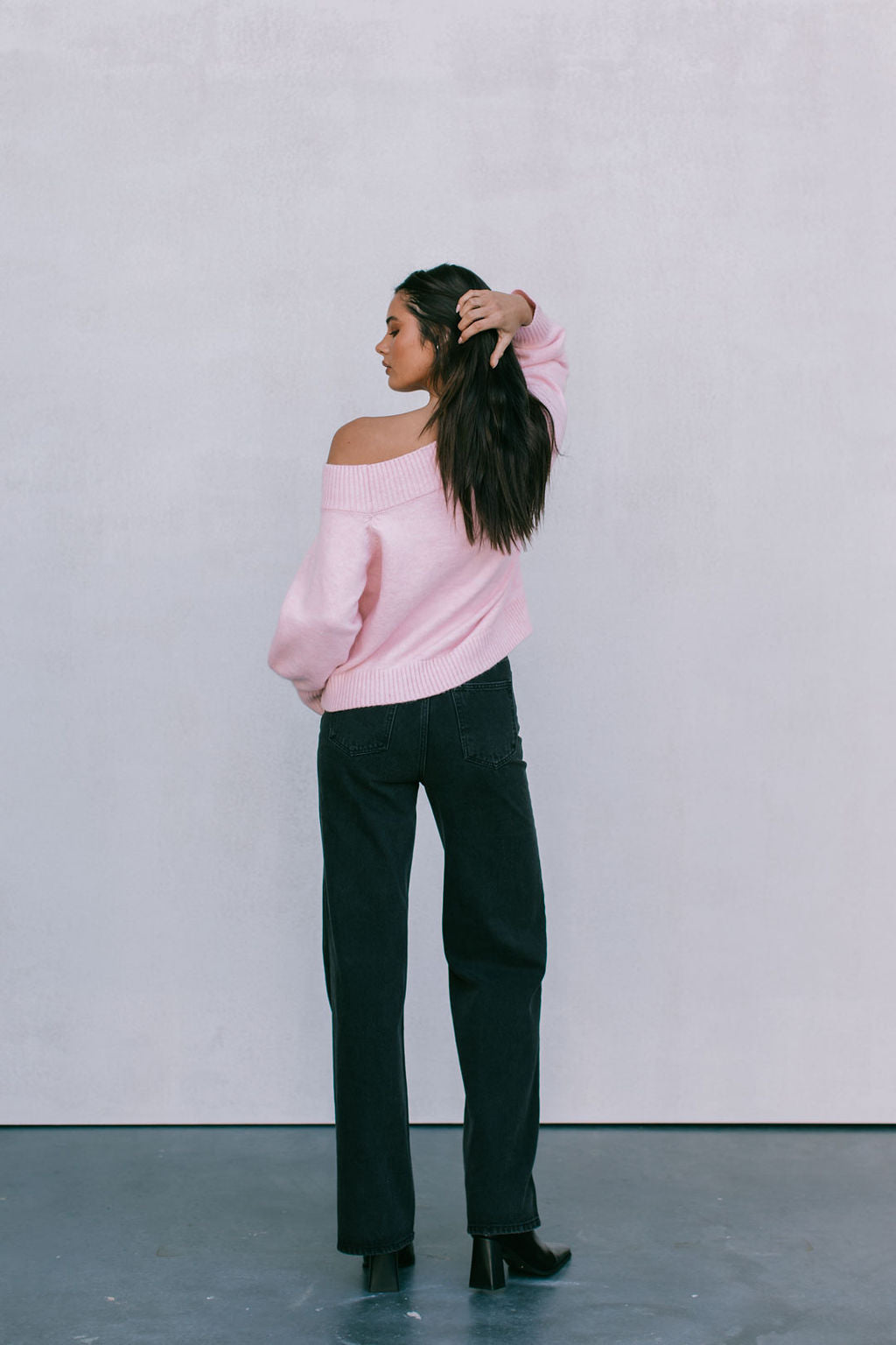 Omerson Knit Jumper Pink Marle