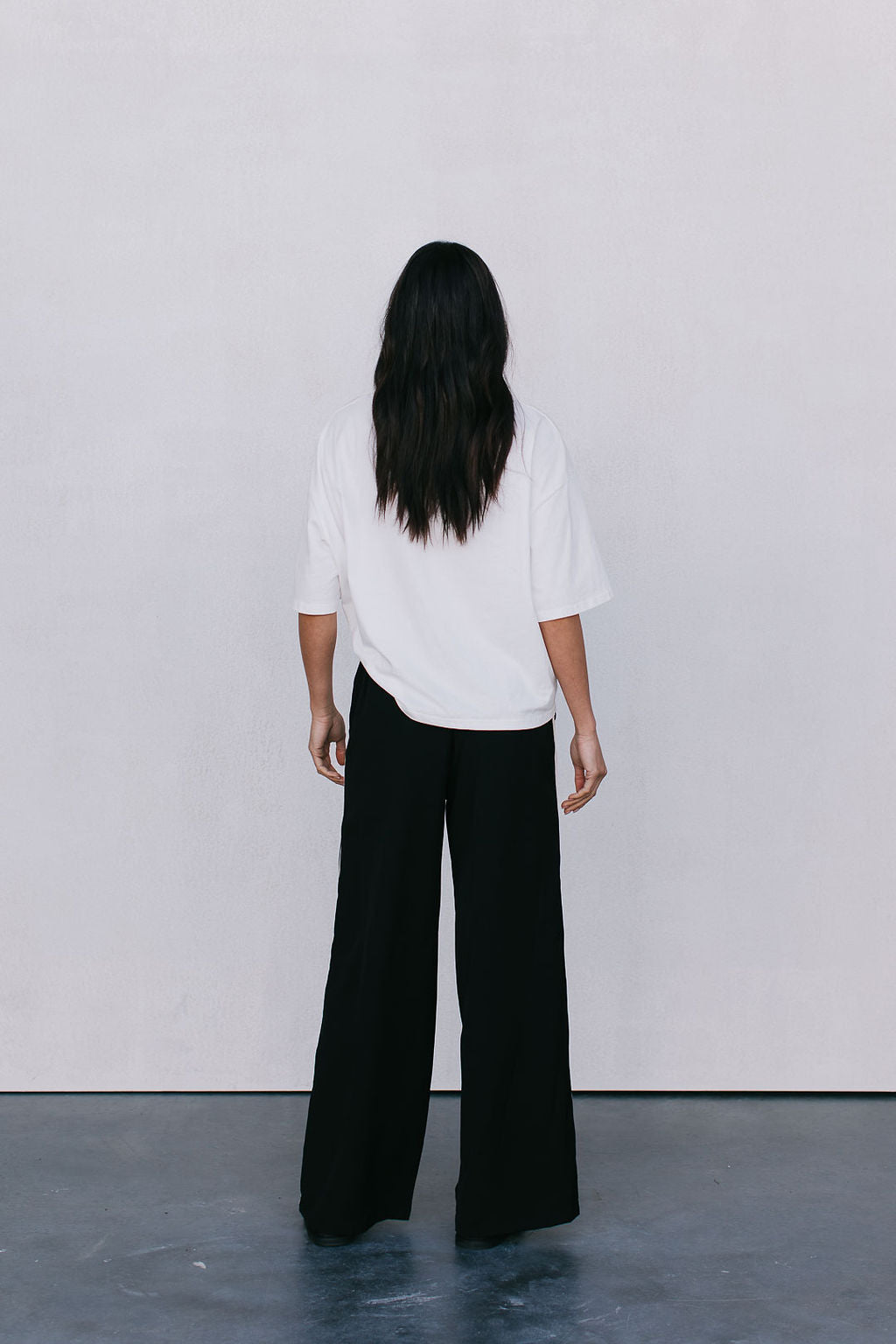 Fiah Relaxed Pants - Black/Cream Stripe