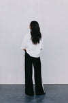 Fiah Relaxed Pants - Black/Cream Stripe