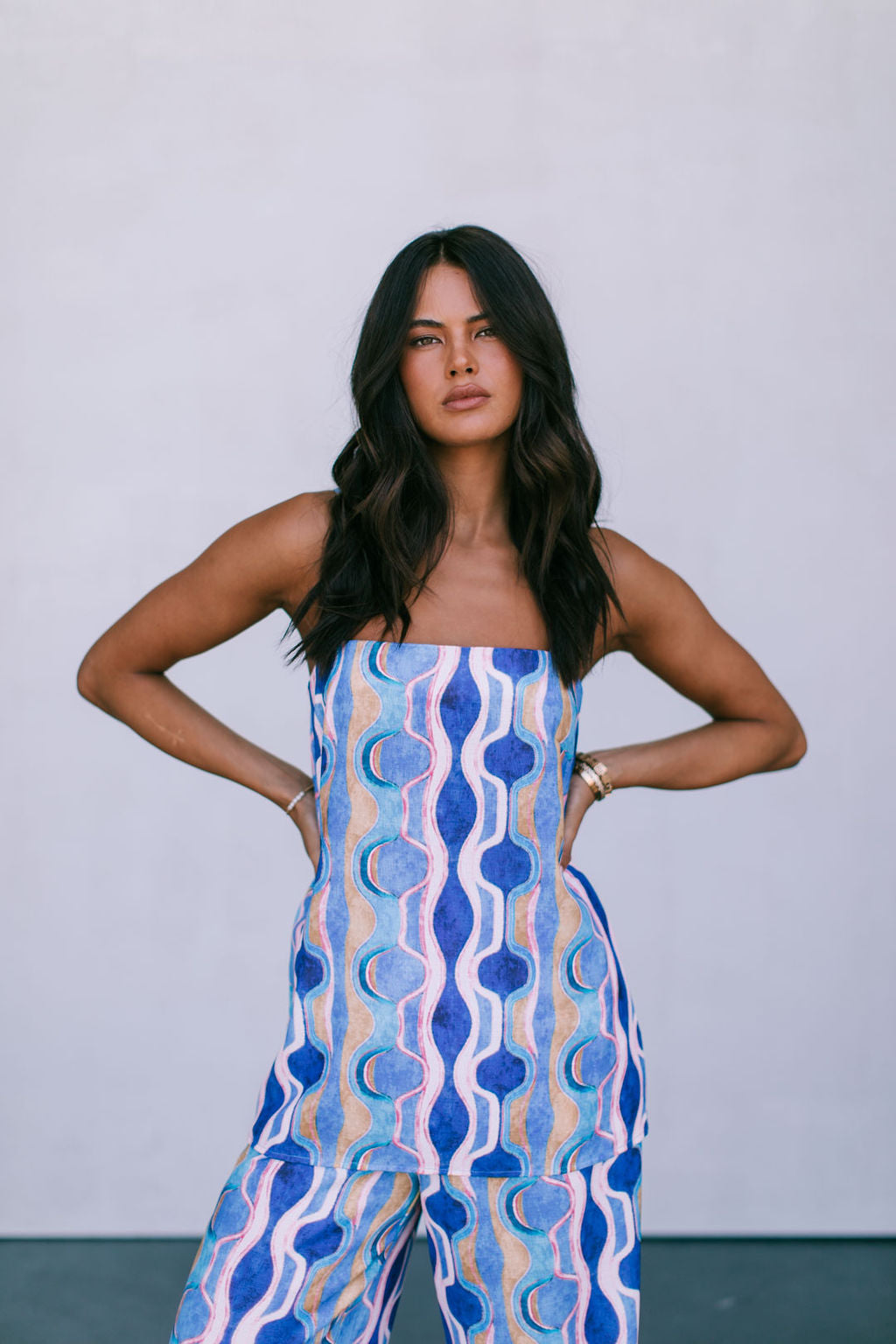 Santorini Pants Greece Print