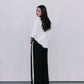 Fiah Relaxed Pants - Black/Cream Stripe