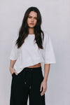 Fiah Relaxed Pants - Black/Cream Stripe
