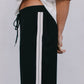 Fiah Relaxed Pants - Black/Cream Stripe