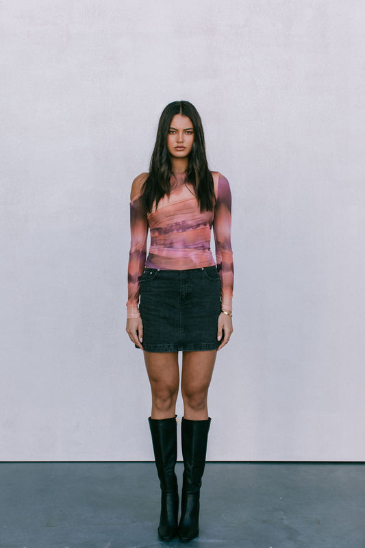 Sioban Top - Desert Haze Mesh