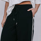 Fiah Relaxed Pants - Black/Cream Stripe