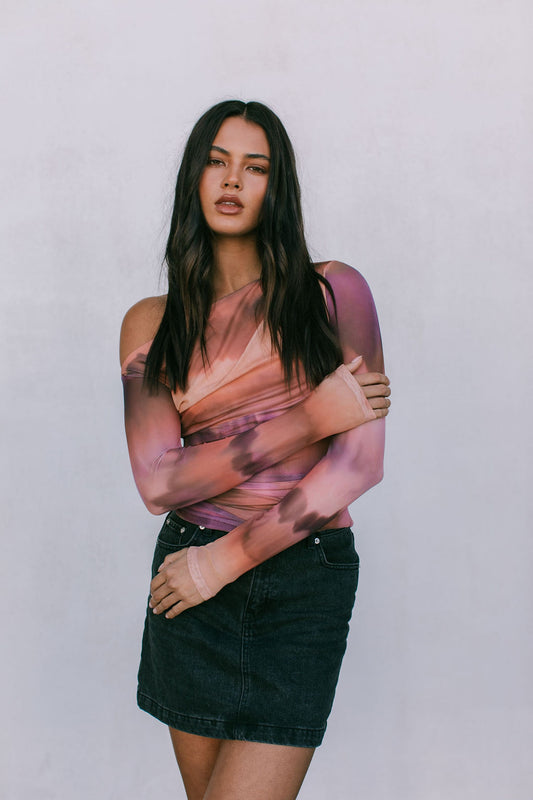 Sioban Top - Desert Haze Mesh