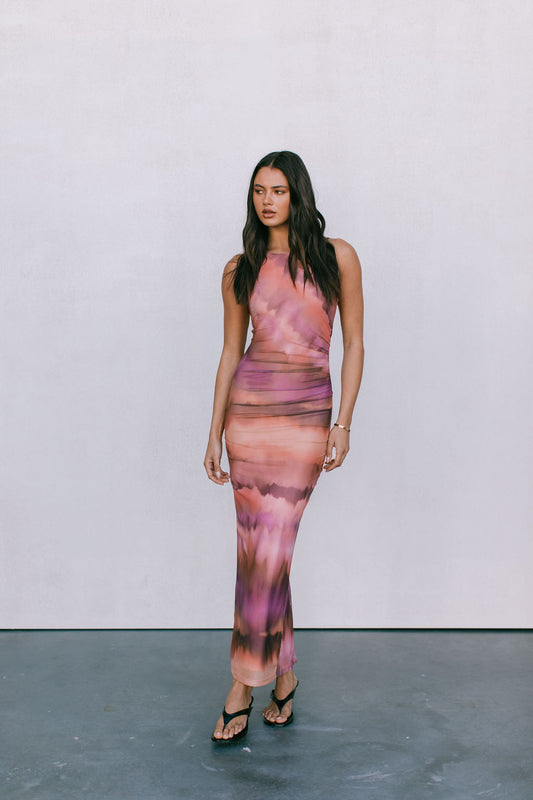 Kayla Maxi Dress - Desert Haze Mesh