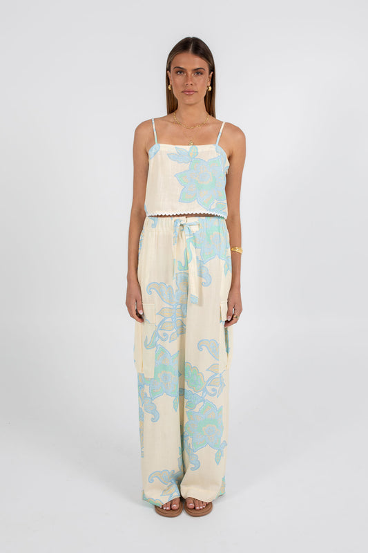 Raelyn Cropped Top - Lunelle Print