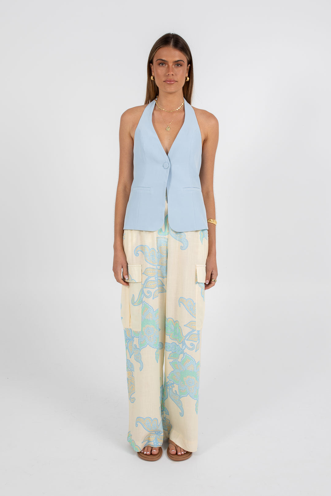 Oden Halter Top - Powder Blue