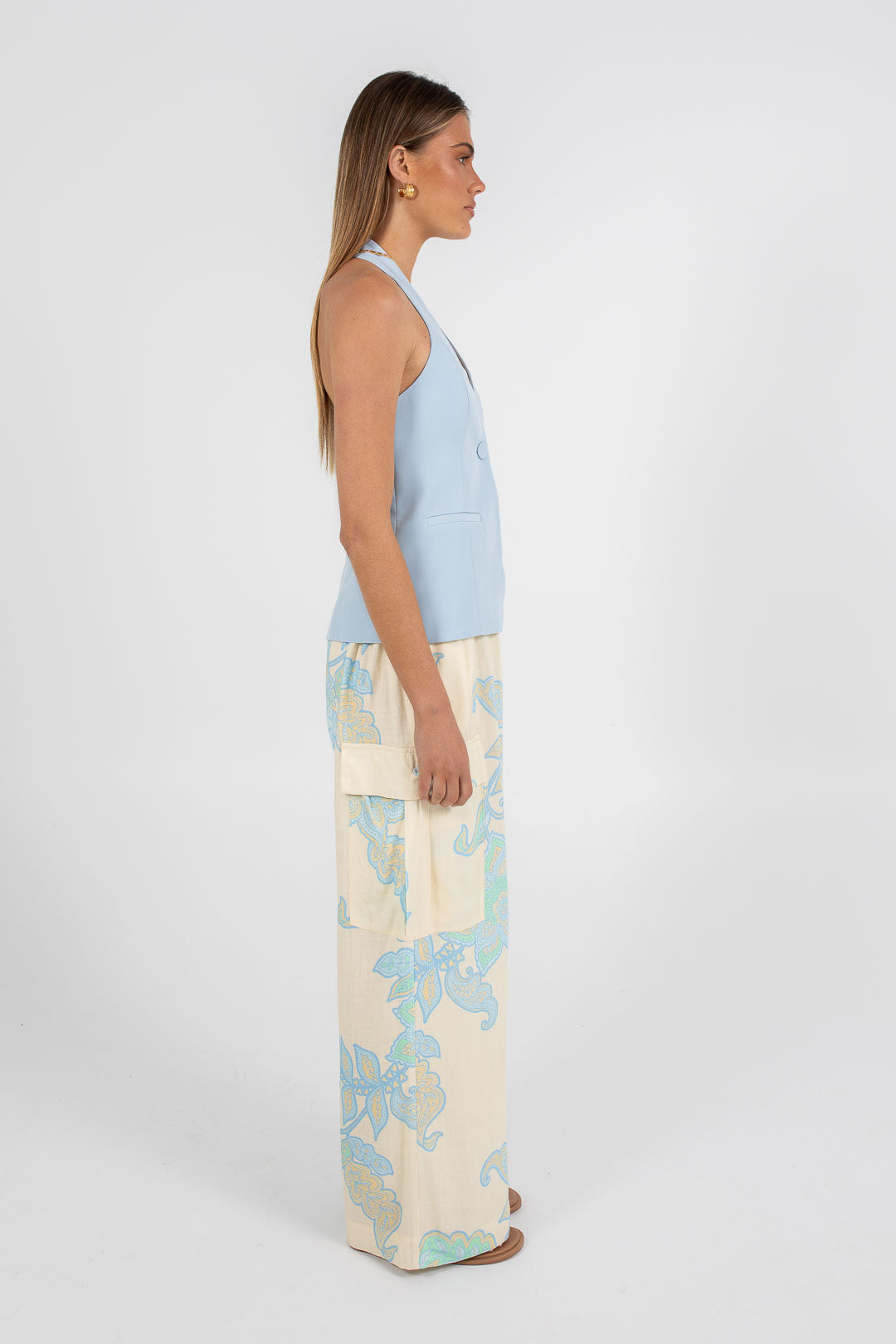 Oden Halter Top - Powder Blue