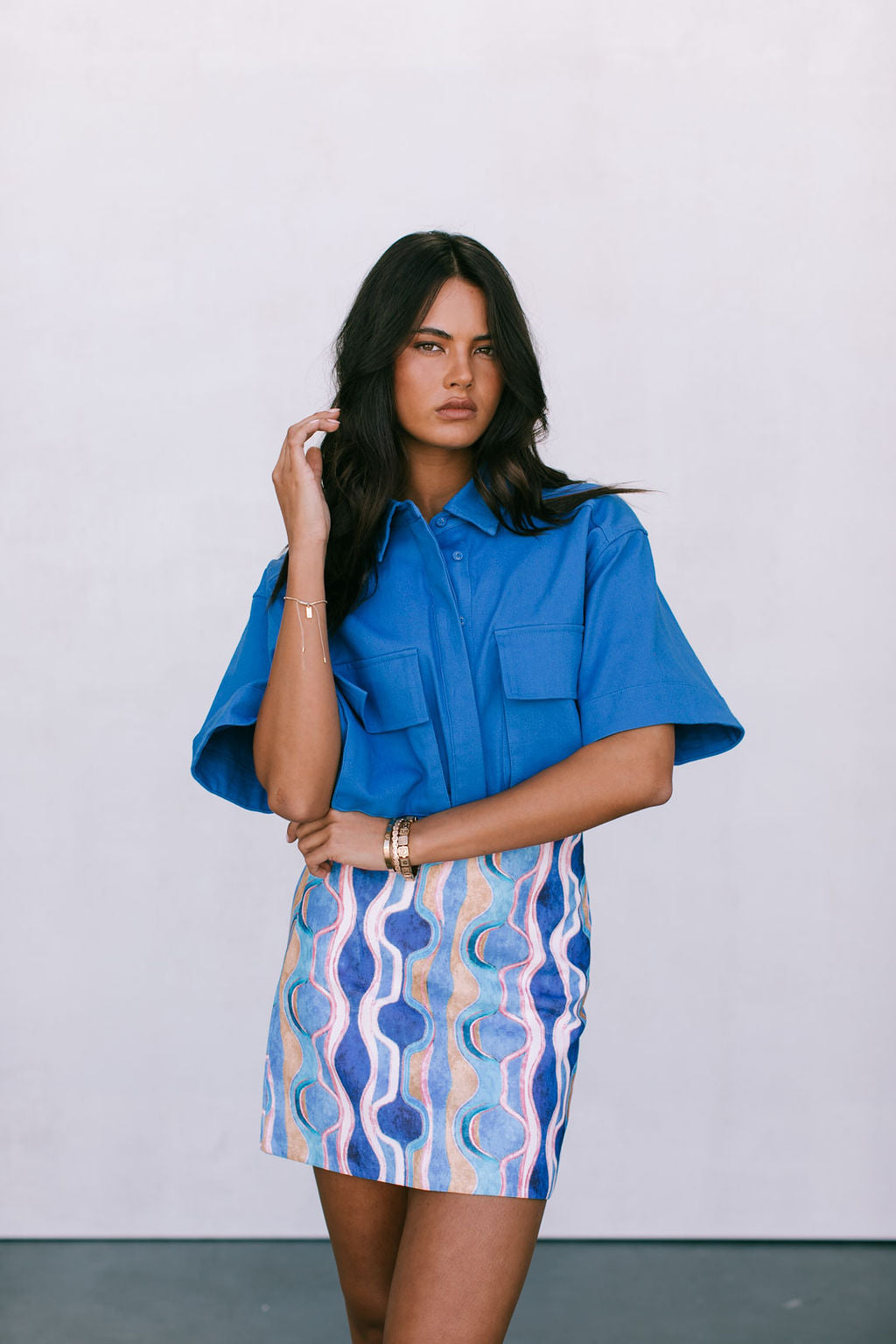 Rhodes Skirt - Greece Print