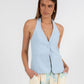 Oden Halter Top - Powder Blue