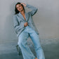Janey Wide Leg Jeans - Light Wash Blue