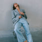 Janey Wide Leg Jeans - Light Wash Blue