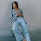Janey Wide Leg Jeans - Light Wash Blue