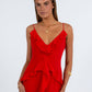 Quista Midi Dress - Red