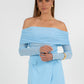 LAUNCHING 28.10 - Plyrie Off-the-shoulder Top - Sky Blue Mesh