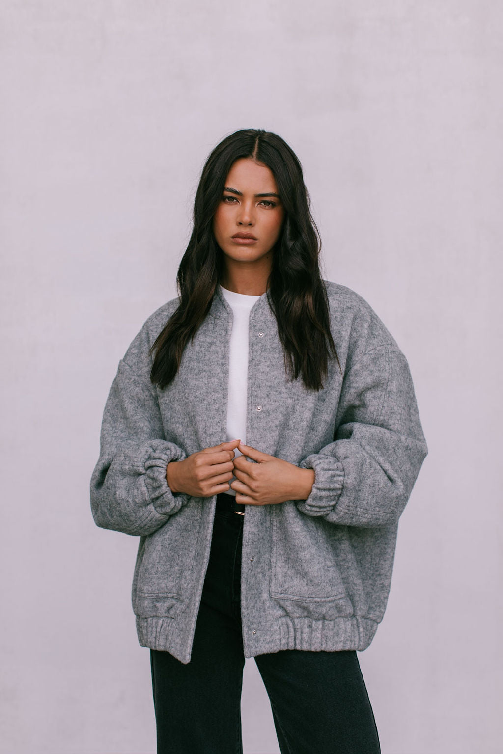 Tully Bomber Jacket Grey